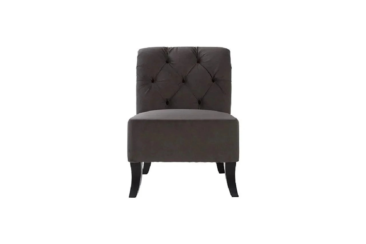 Bing Ash Grey Loveseat showing engineered wood legs