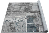Boutique Steel 5x7 area rug rolled edge view
