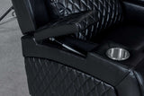 Wireless charger and storage armrest detail