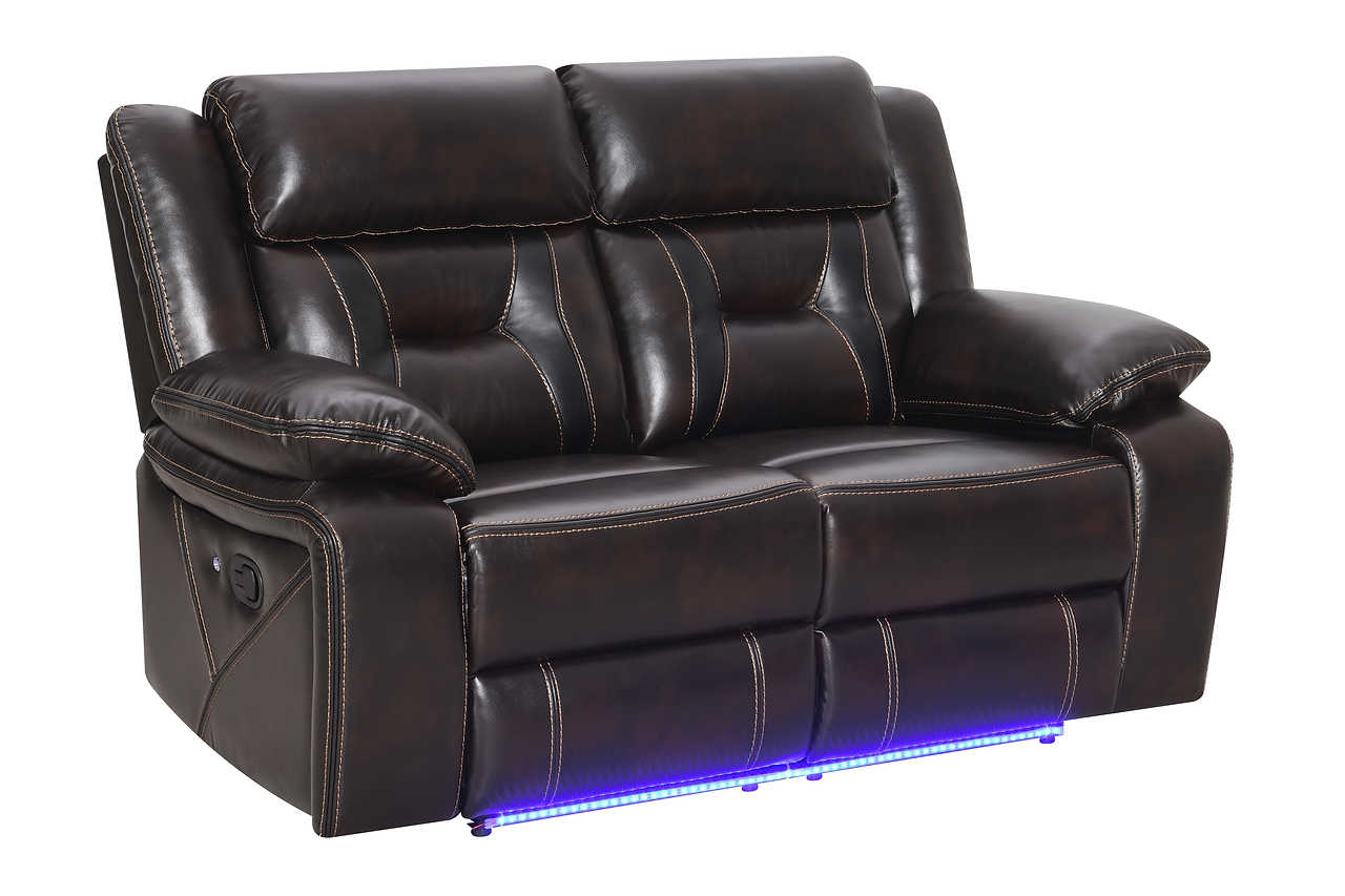 Reclining loveseat mechanism detail