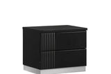 Close-up of drawer handle on Modena Black Chest
