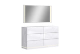 Lea White LED Panel Bedroom Set alternate main view of bed