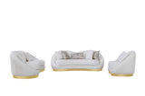 Olena Ivory Living Room Set side view