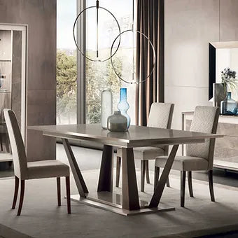 Ambra High Gloss 7-Piece Dining Set with Table and 6 Chairs view 2