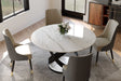 Brooks Sintered Stone Dining Table, top surface close-up