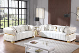 Anna White living room set side view showing sofa and loveseat