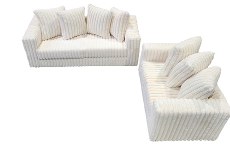 Alternate main view of Gia Ivory 2-Piece Living Room Set sofa and loveseat
