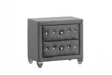 Divina Gray Upholstered Tufted Wingback Bedroom Set entire bedroom setup