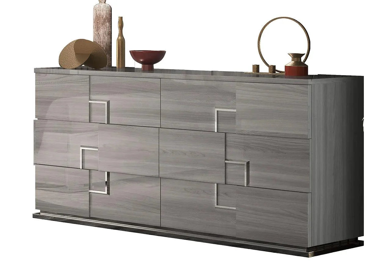 Infinity Gray Panel Bedroom Set bedroom view with bed