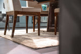 Eva Chair showcasing brass metal hardware and walnut finish
