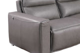 Close-up of Italian leather texture on Sierra sectional