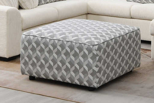 Brady Beige Fabric Ottoman