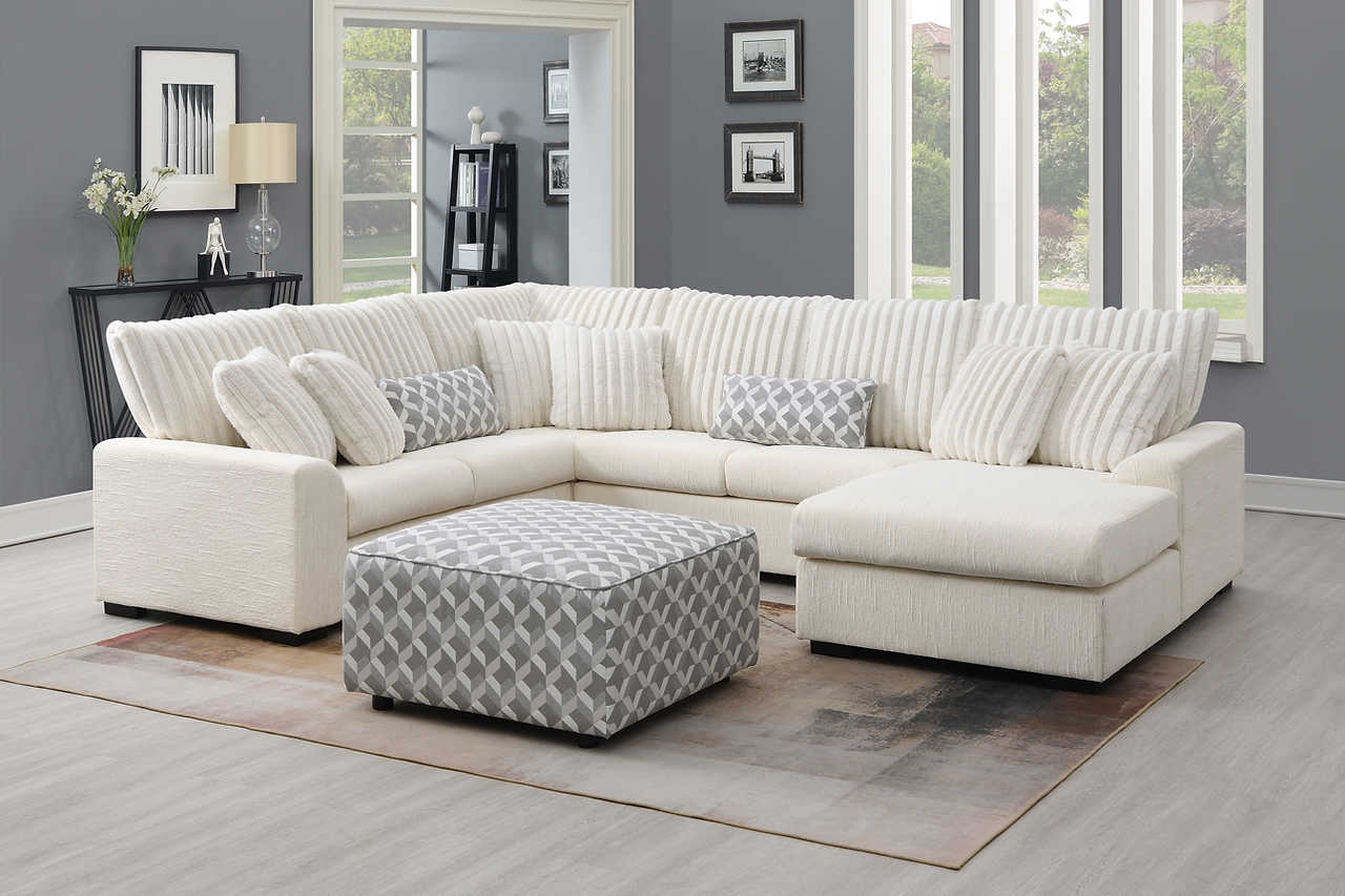 main view of Brady Beige Fabric Sectional sectional sofa