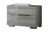 Premium Grey Nightstand with Storage Drawer