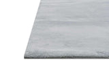 Rabbit Solid Silver art silk shine rug, angled view