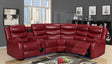 Turbo Red Power Reclining Sectional sofa angled view