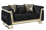 Detail of upholstery and gold accents on Ashton sofa