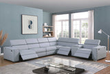 Picasso Light Blue 7-Piece 3 Power Reclining Sectional