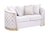 Athena Cream Sofa angled front view