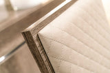Back view of Medea Leather Dining Chair highlighting design details