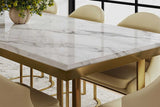 Top view of Bura 79 dining table showing surface finish