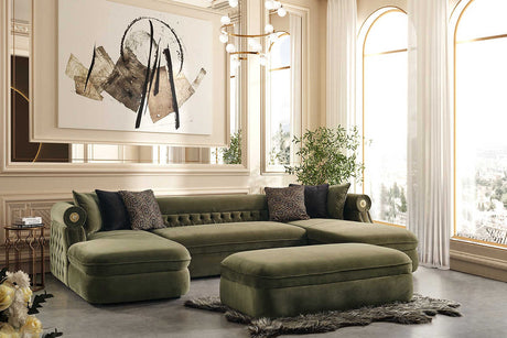 Brooklyn Green Sectional Sofa main view