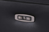 Close-up of stitching and leather texture on Picasso sectional
