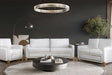 Main view of Glamor White Gold Velvet Sofa and Loveseat Set