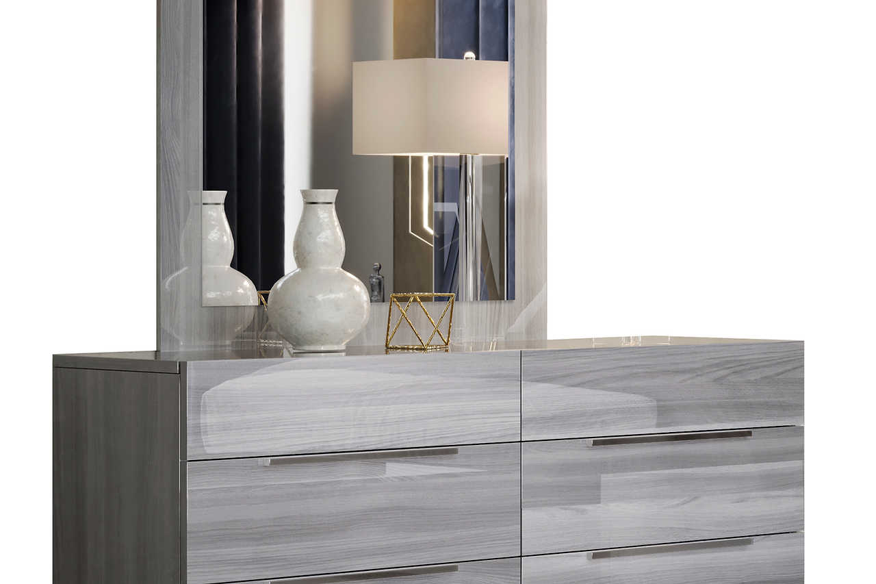 Nightstand drawer detail with LED lighting