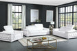 Favo White Leather Living Room Set main view