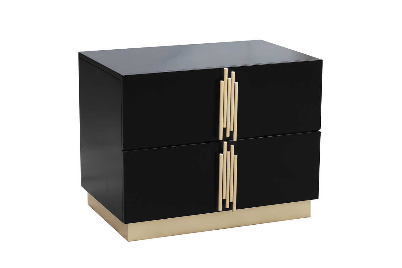 Evon Black Chest drawer hardware detail