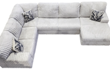 Detailed close-up of fabric on Austin Sectional sofa