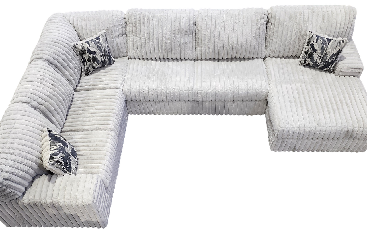 Detailed close-up of fabric on Austin Sectional sofa