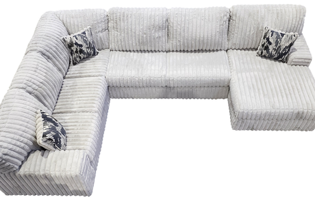 Detailed close-up of fabric on Austin Sectional sofa