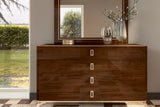 Eva Brown Italian bedroom nightstand with drawers