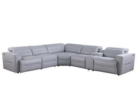 Close-up of power reclining controls on sectional