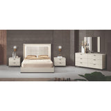 Carina Italian High Gloss Pearl Finish Bedroom Set with Soft Closing Drawers - 4 Pieces from Decor Furniture