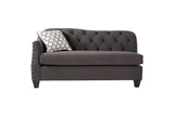 Bing Ash Grey Fabric Tufted Sofa tufting detail