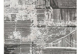 Boutique Espresso area rug, full top view, 5x7 size