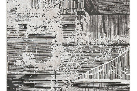 Boutique Espresso area rug, full top view, 5x7 size