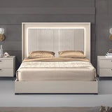 Carina Italian High Gloss Pearl Finish Bedroom Set with Soft Closing Drawers - 4 Pieces view 2