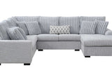 Brady Grey Fabric Ottoman