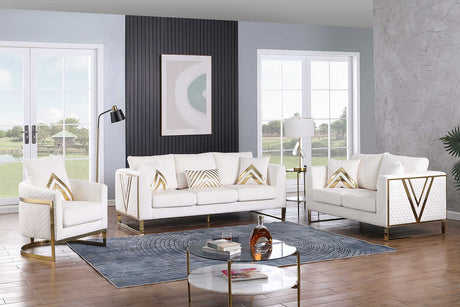 Vista Bonita cream velvet sofa main view