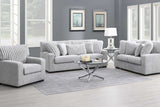 Alternate front view of Tarra Gray Fabric living room set