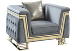Ashton Grey Gold Upholstered Chair
