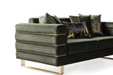 Side view of Luma Emerald Living Room Set sofa