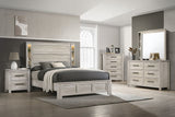 Close-up of Mariana Dresser sliding storage mirror