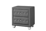 Olivia grey nightstand front view