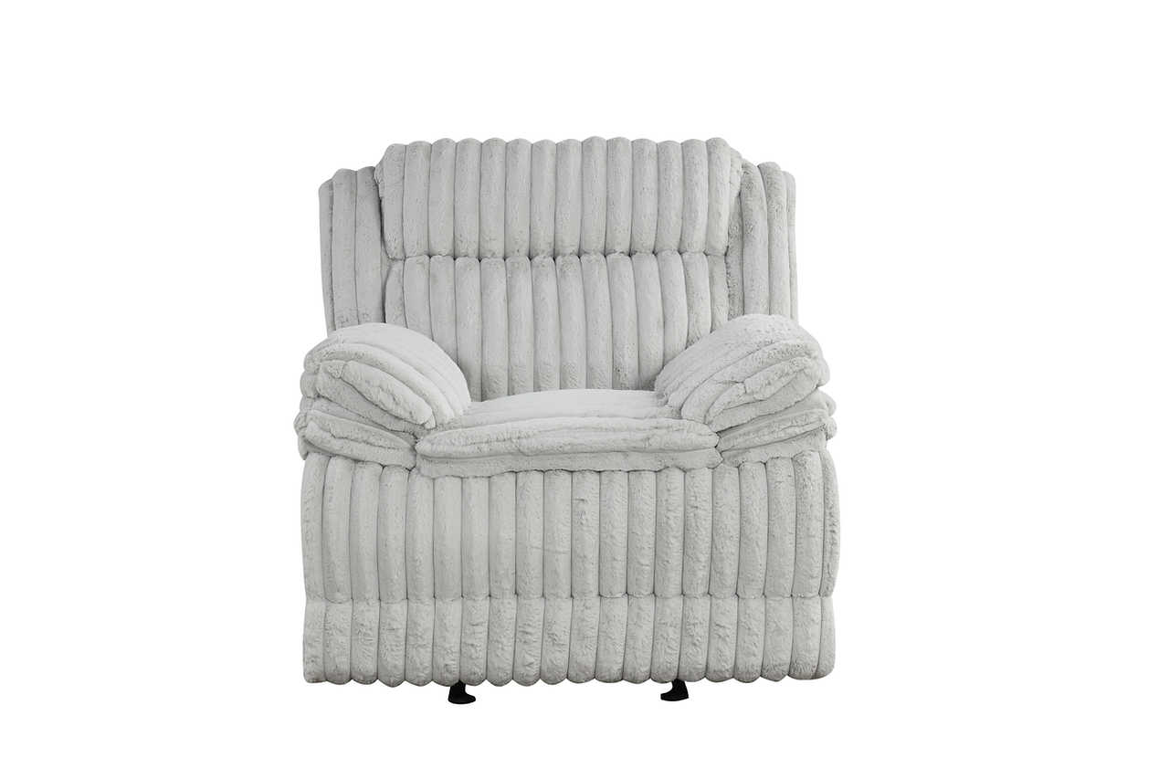 Detail of thick stripe fabric upholstery
