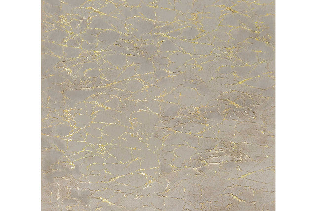Rabbit Tex medium rug in champagne and gold, angled view
